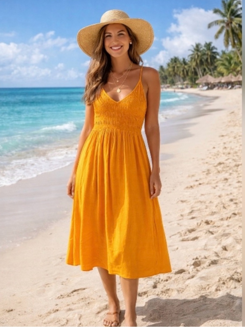 Wild Fable Mustard Yellow Maxi Dress